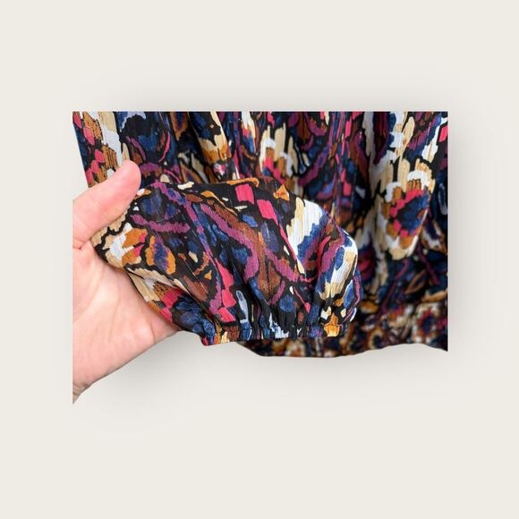 Evereve Stelle Abstract Blouse Top Size Medium - Picture 5 of 7